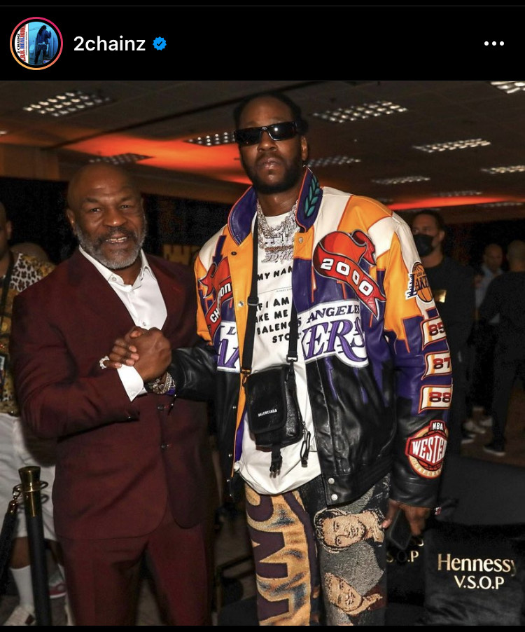 2 Chainz photo with Mike Tyson on Instagram
