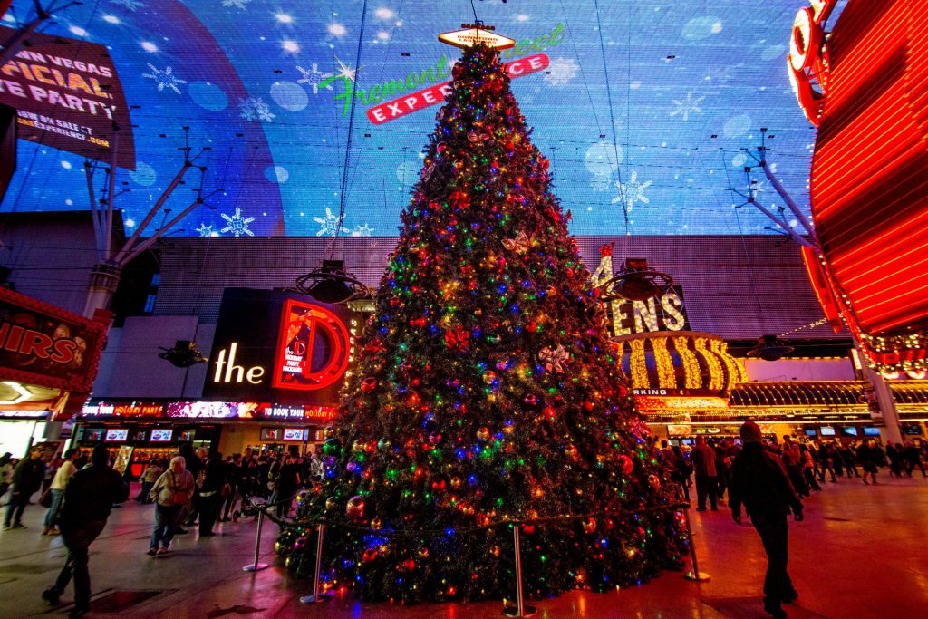 Las Vegas Fremont Street; Circa Christmas Tree