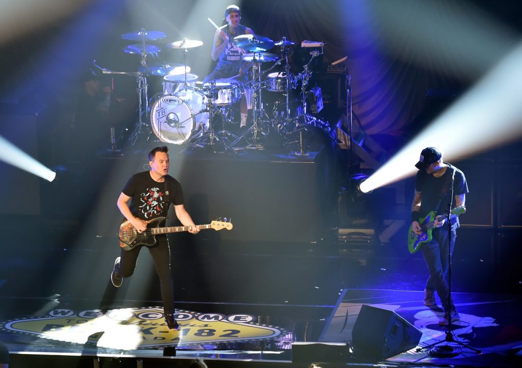 Blink 182 performing at the Pearl concert theater in Palms Casino Resort on May 26, 2018