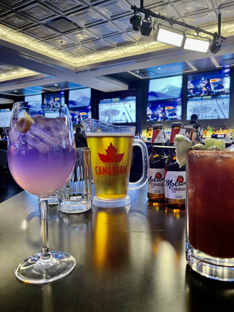Canadian Beer and drinks at Bar Canada