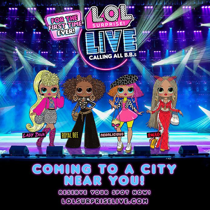 LOL Surprise Live - Tour Artwork. Coming to a city near you. Reserve your spot now! 