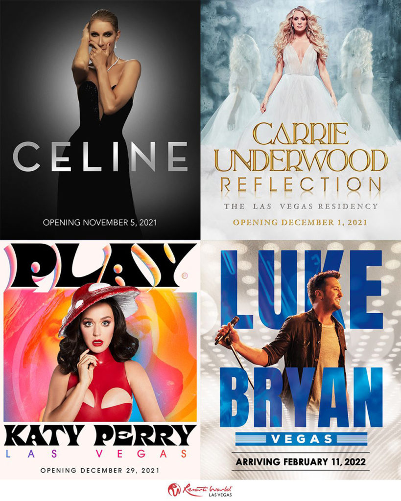 Resorts World Residency lineup: Celine Dion, Carrie Underwood, Katy Perry, and Luke Bryan
