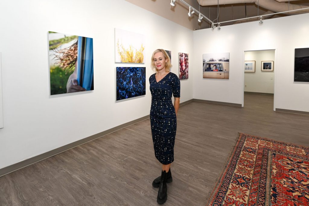 Cig Harvey with her photograph gallery