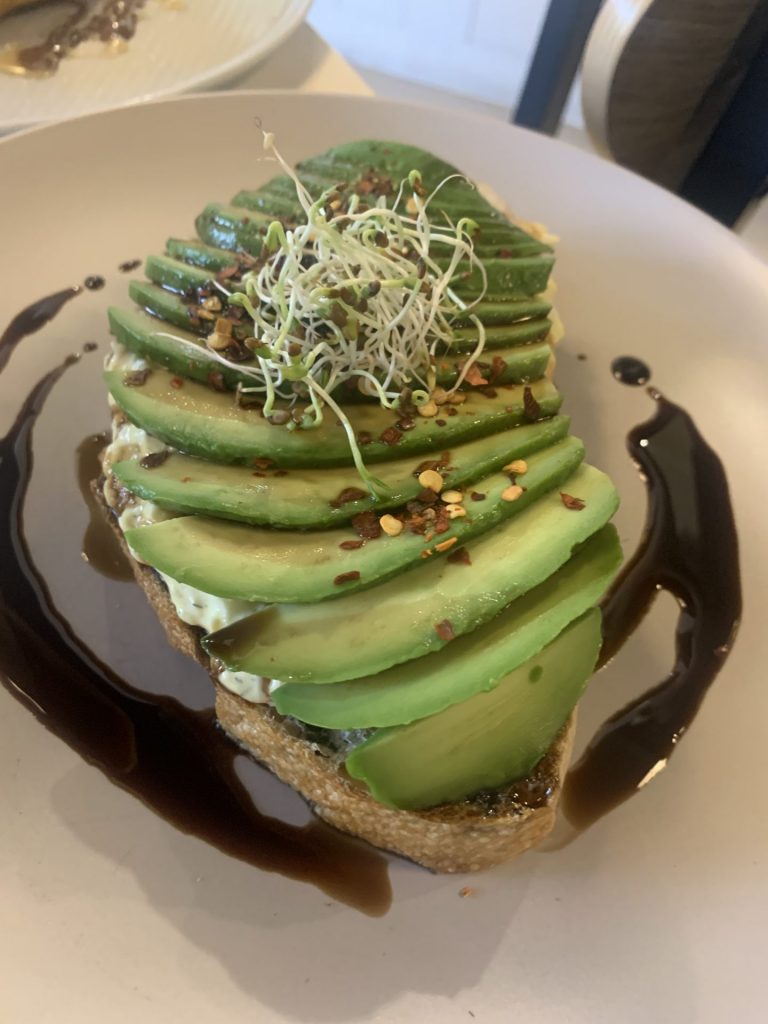 avocado toast at Cafe Mong