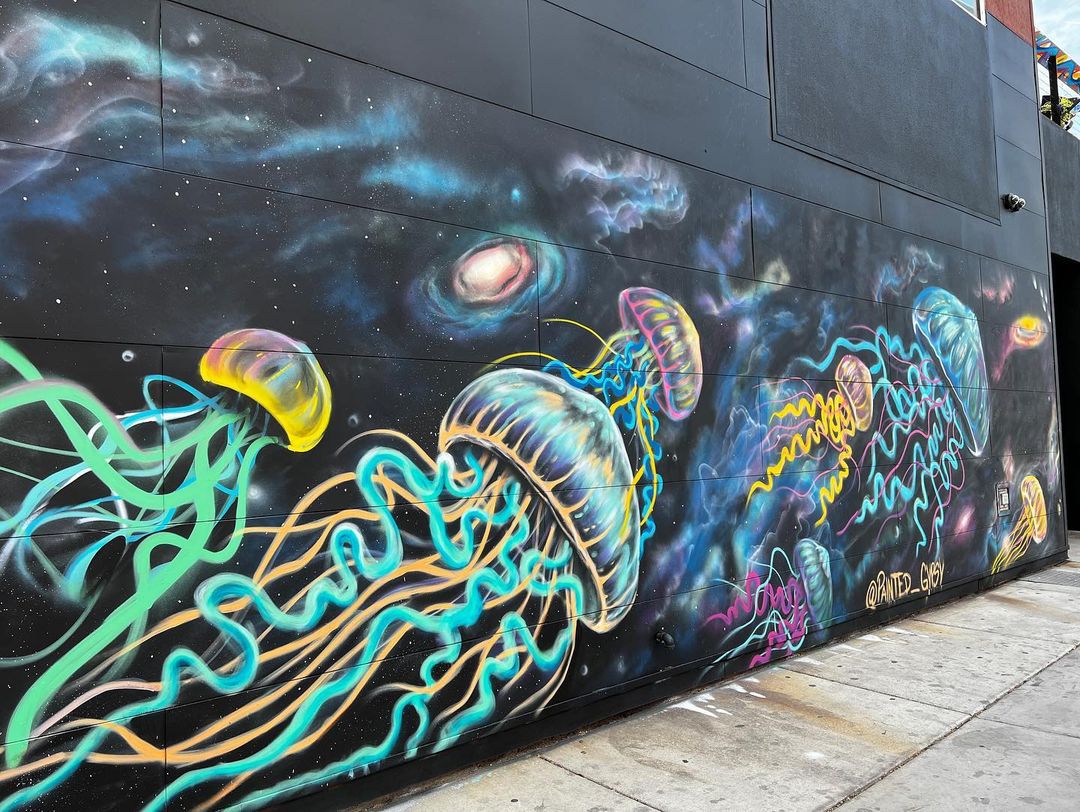 700 Fremont art mural jellyfish