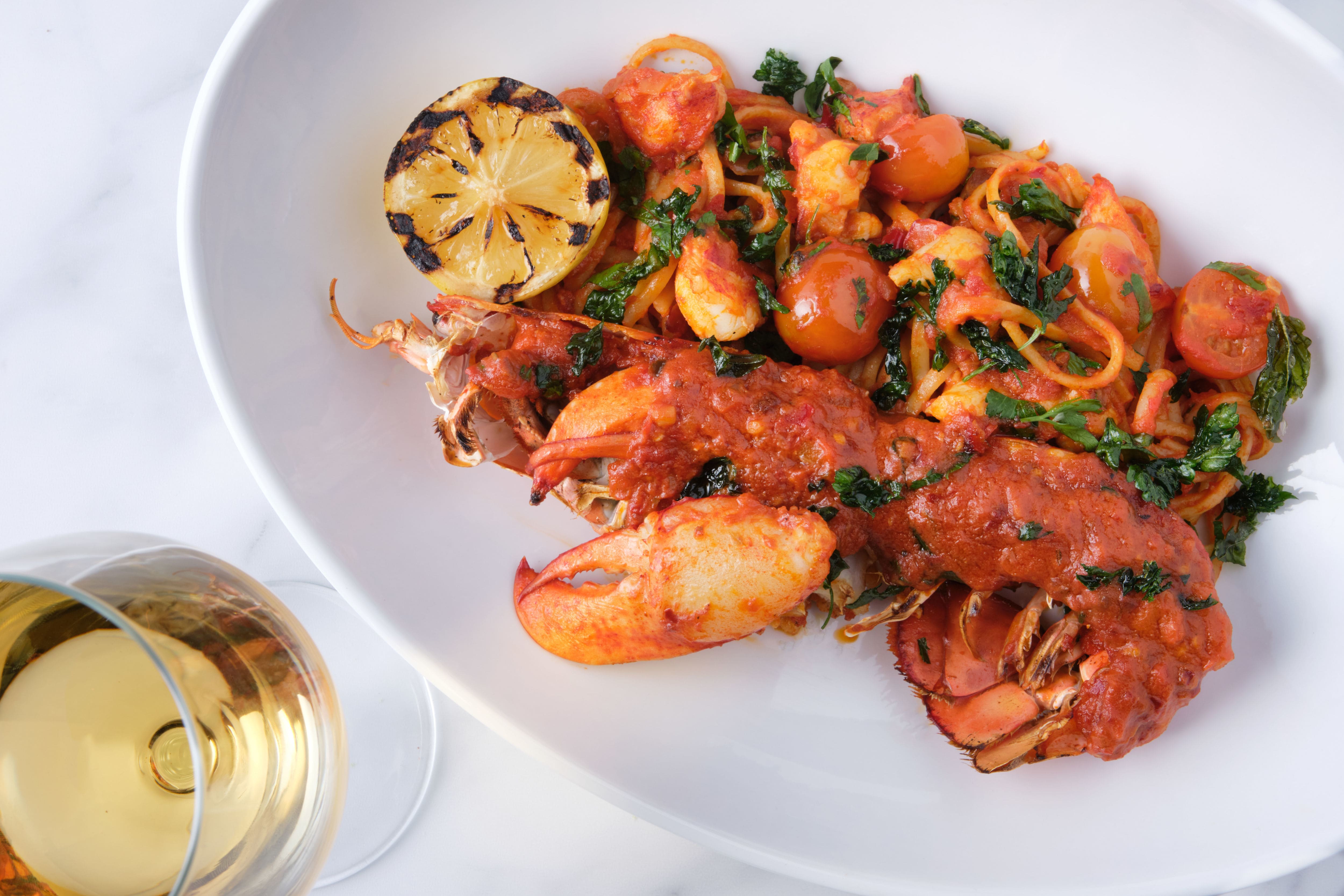 lobster fra diavolo at rosa ristorante in henderson