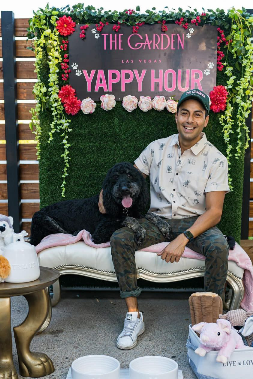 Yappy Hour at The Garden Las Vegas with eduardo cordova and his dog