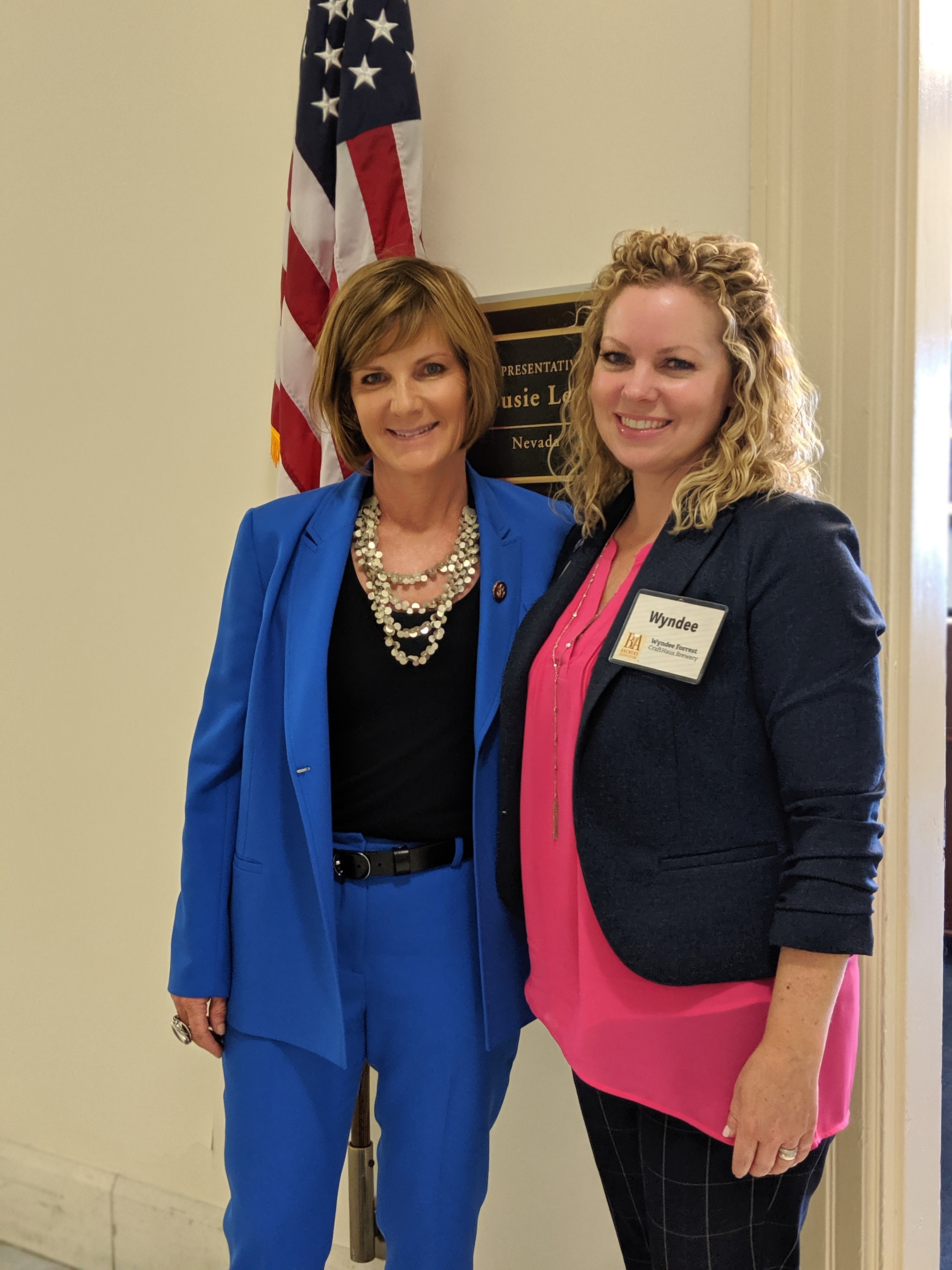 Nevada Congresswoman Susie Lee with Wyndee Forrest / Courtesy of CraftHaus
