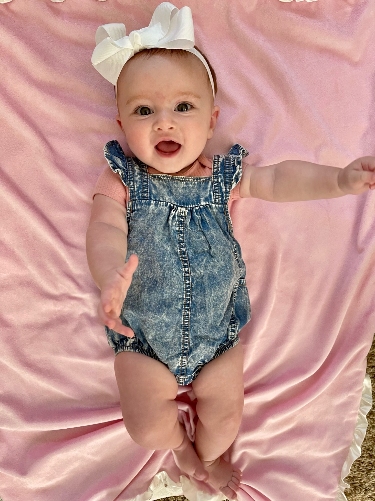 Maliha in jean onesie - fashion baby