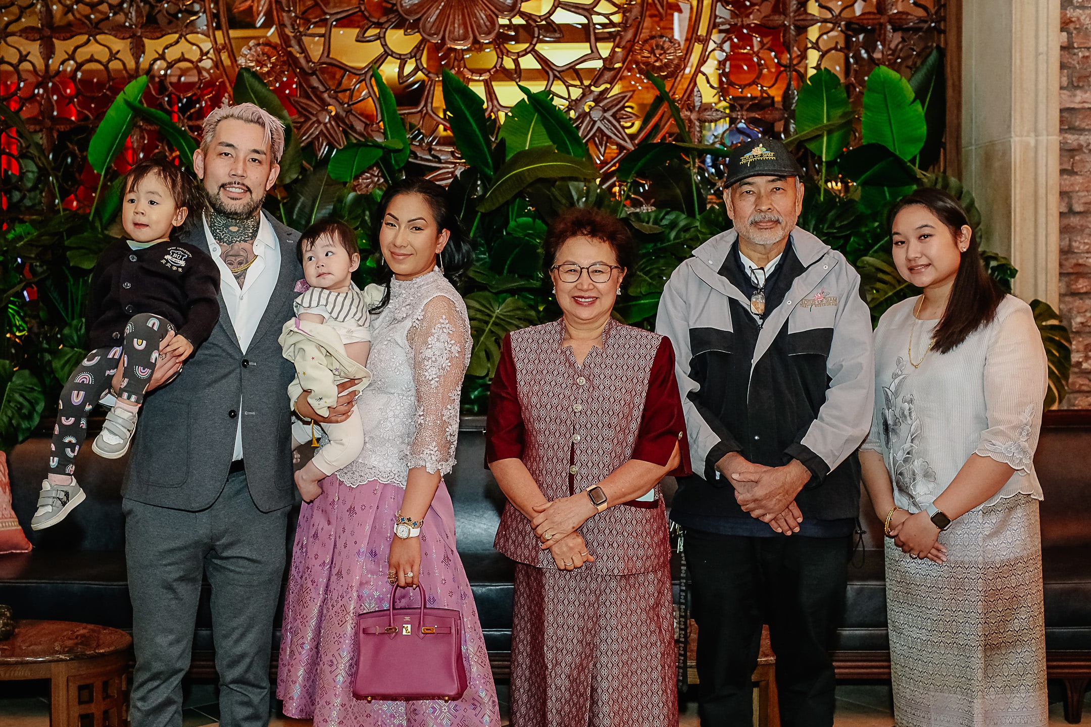 The Chutima family at the Grand Opening ceremony of Thai food restaurant, Lotus of Siam, inside Red Rock Resort Las Vegas