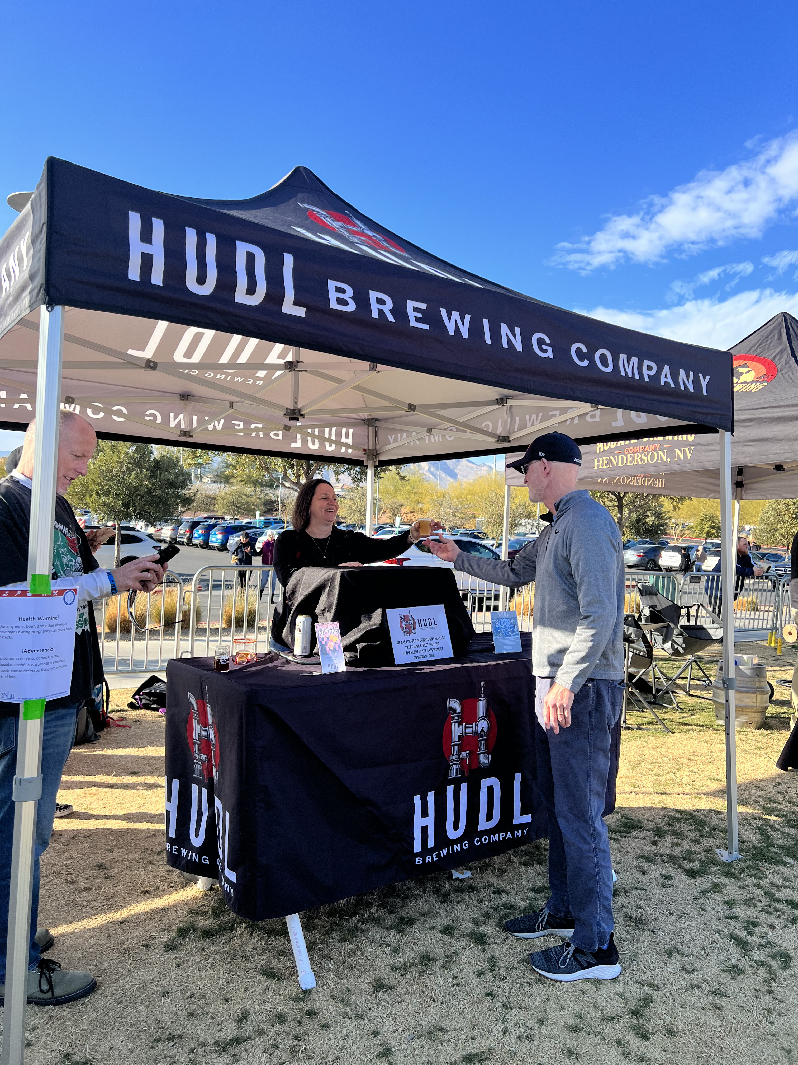 HUDL Brewing Company booth at Brew Festivus 2022