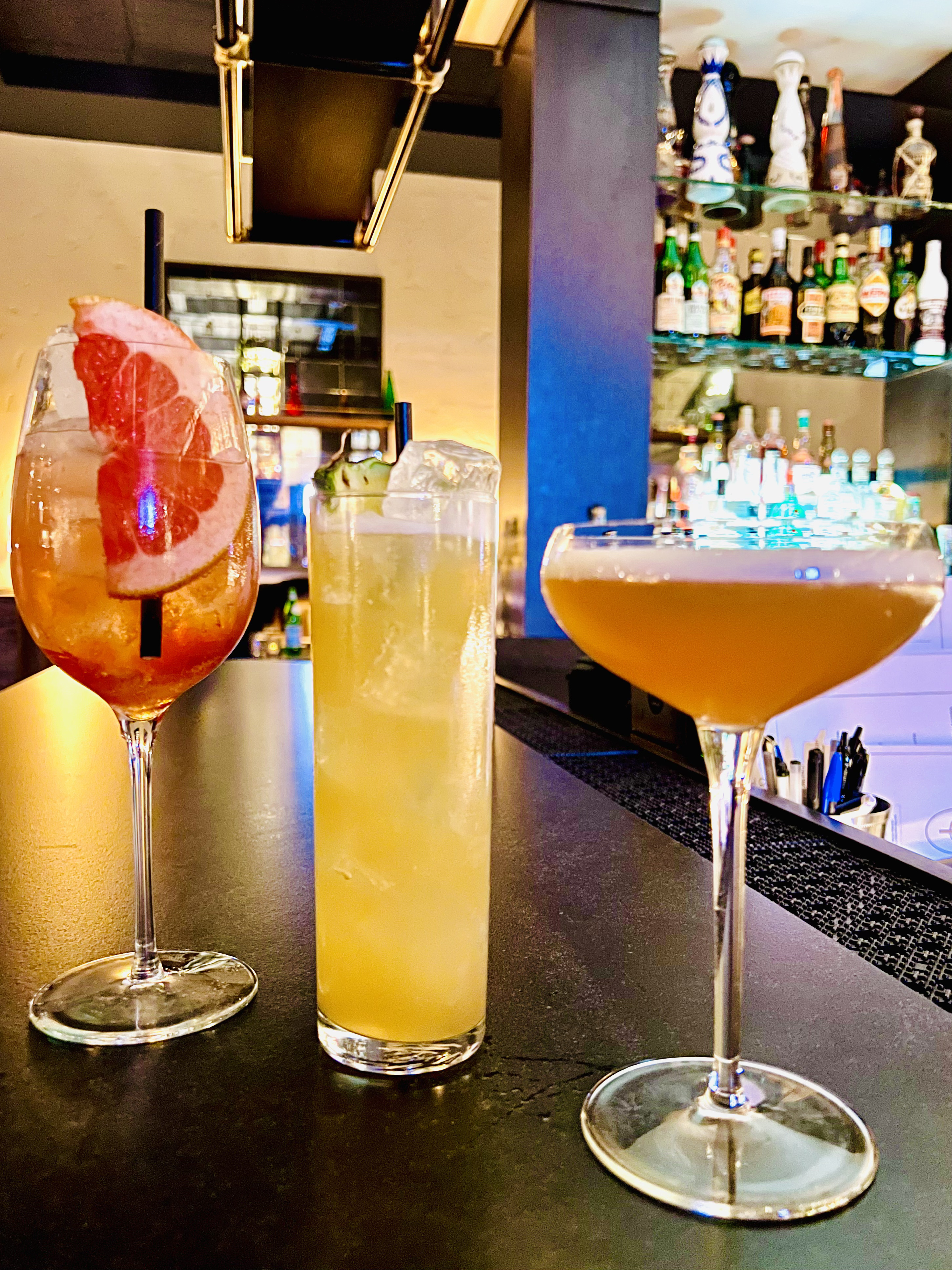 Tipping Point, Bohemian Spirit, and Tropical Mule mocktails from Al Solito Posto