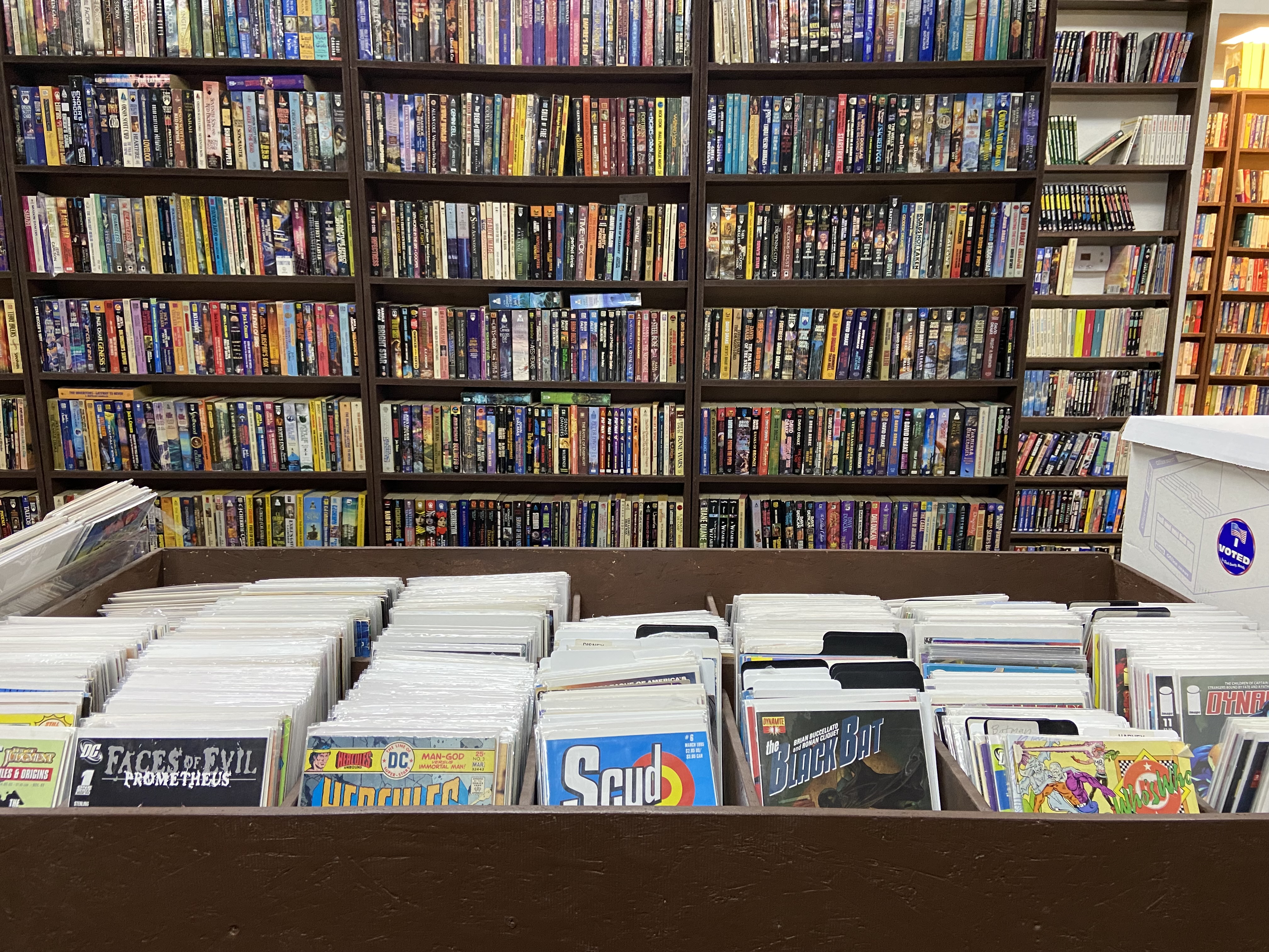 Dragon Castle Books and comics on shelves - Las Vegas bookstores