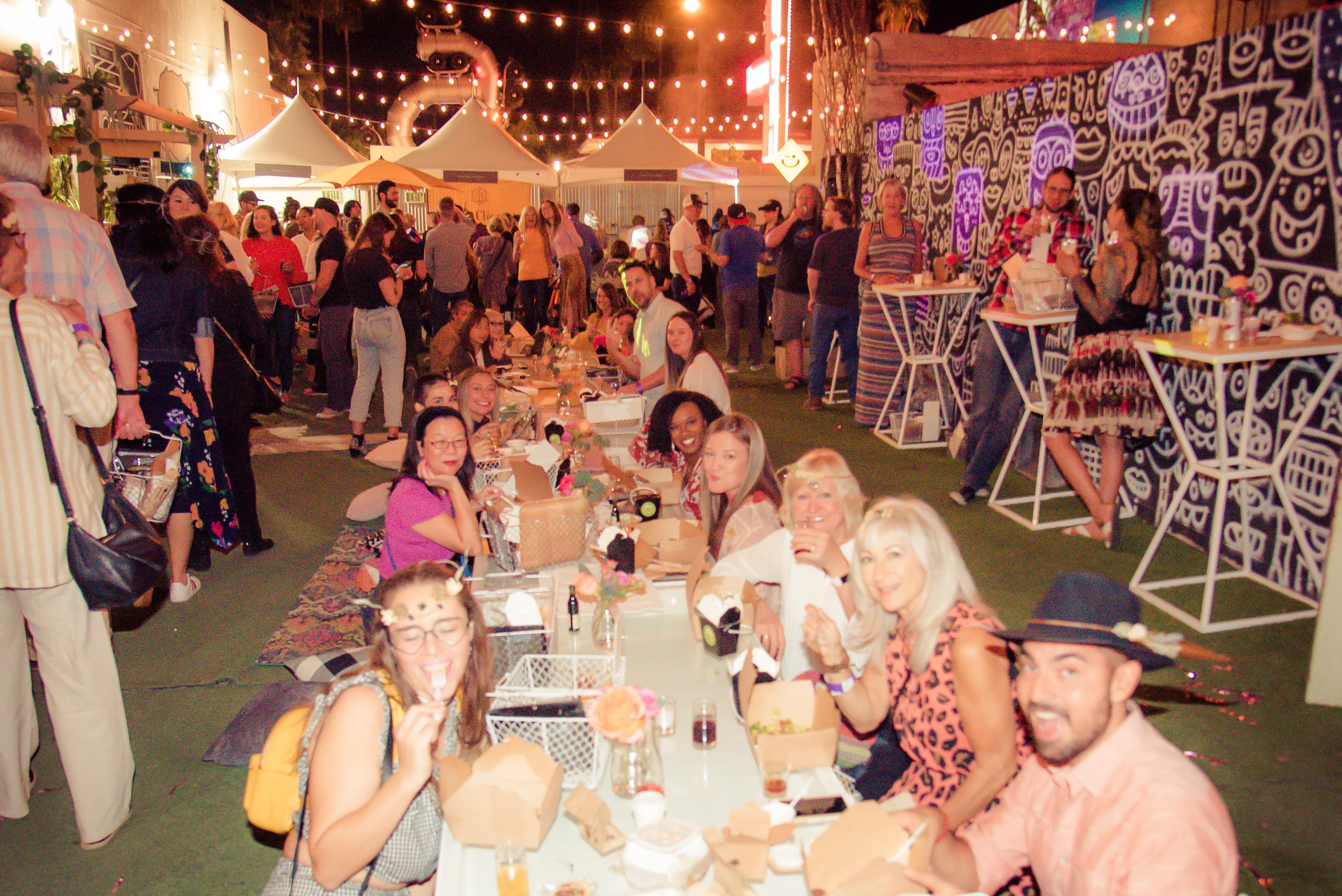 group photo of people enjoying Picnic in the Alley 2019 