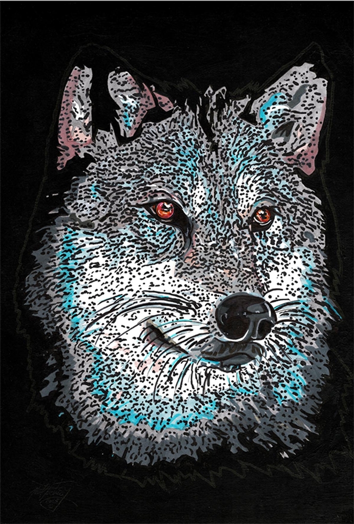 Wolf art by Neal Portnoy