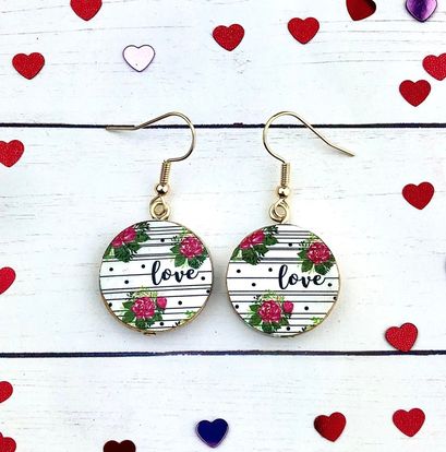 handmade love earrings by Amelia Wignall