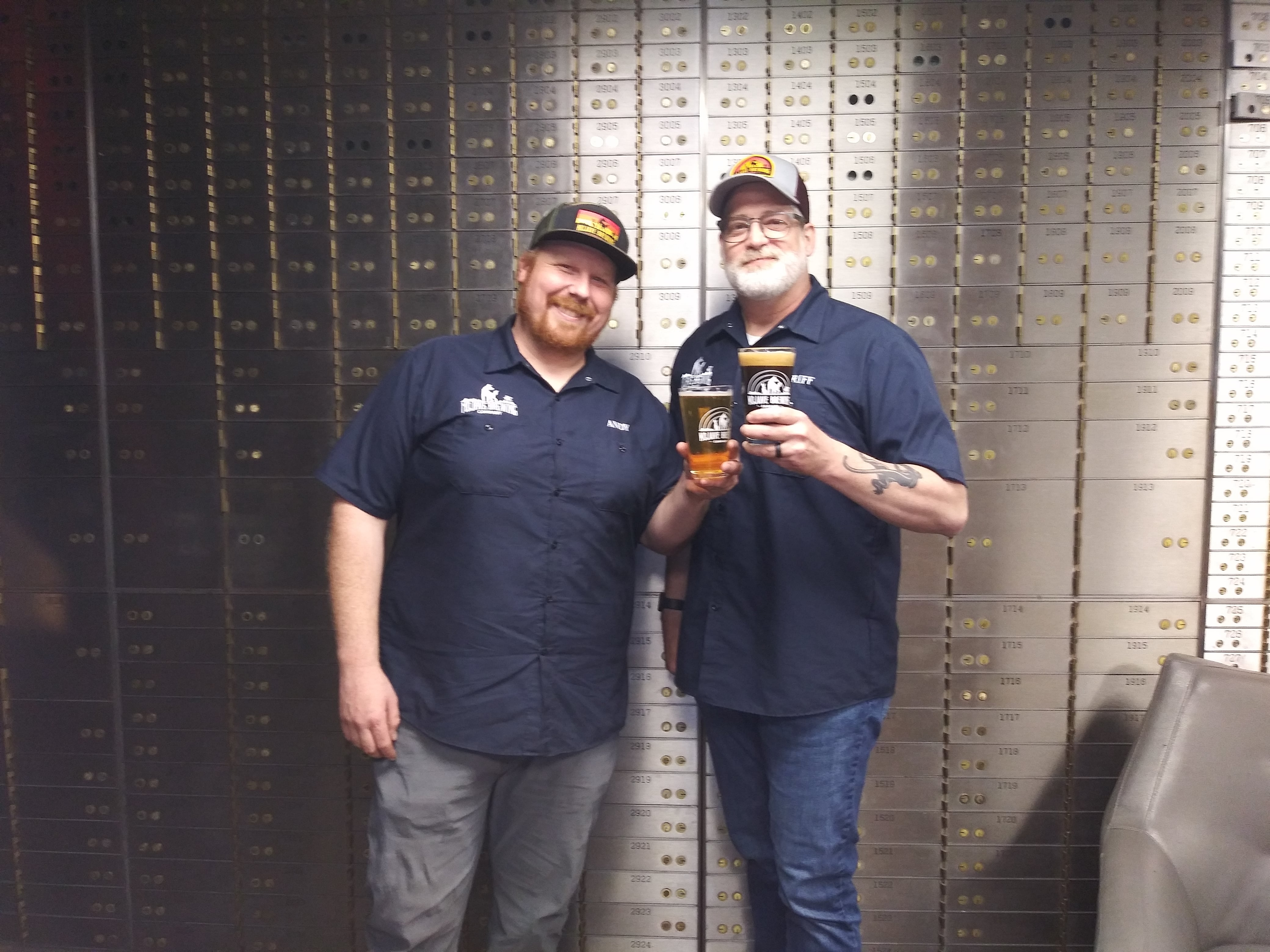 Las Vegas beer news - Mojave Brewing Head Brewer Andy Kohon and Mojave Brewing Co-Owner John 'Griff' Griffith 