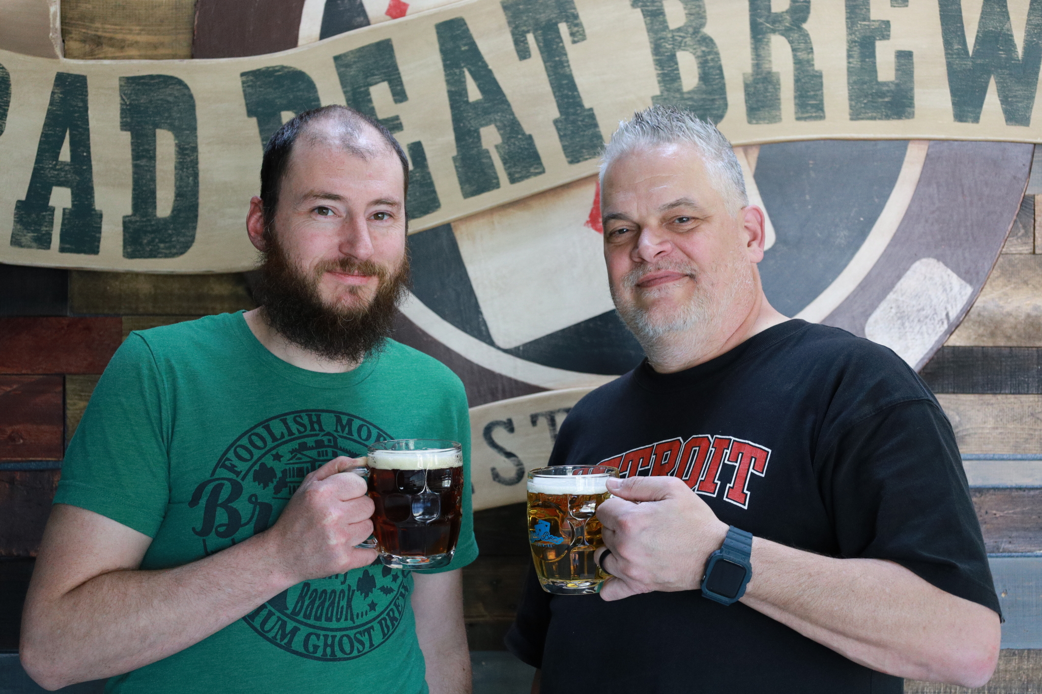 Dave Schwaller and Tom Harwood in beer news