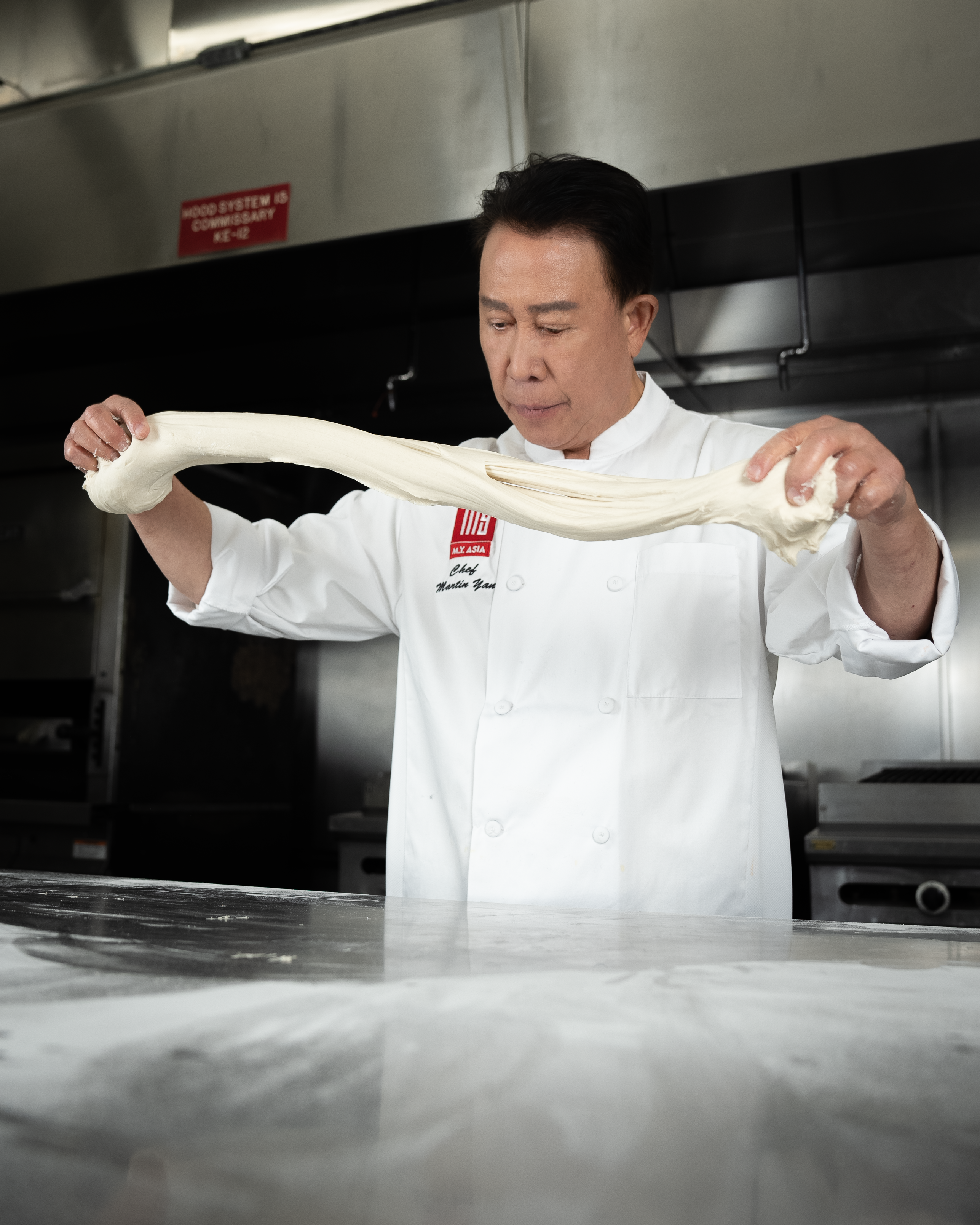 chef Martin Yan making noodles